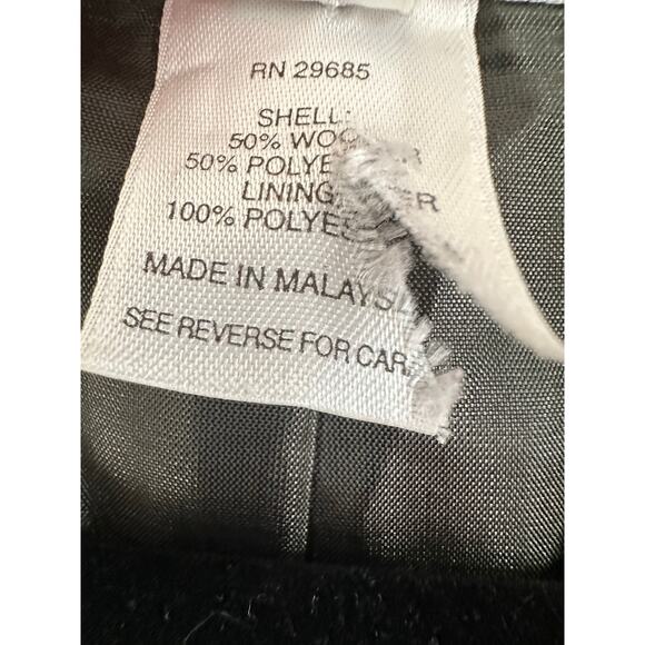 Pendleton Wool Blend Zip Front Jacket Petite 6 Olive Green Minimalist Y2K 90s - Picture 5 of 5